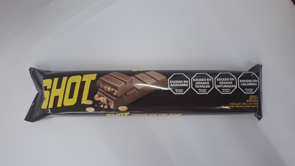 Shot chocolate maní