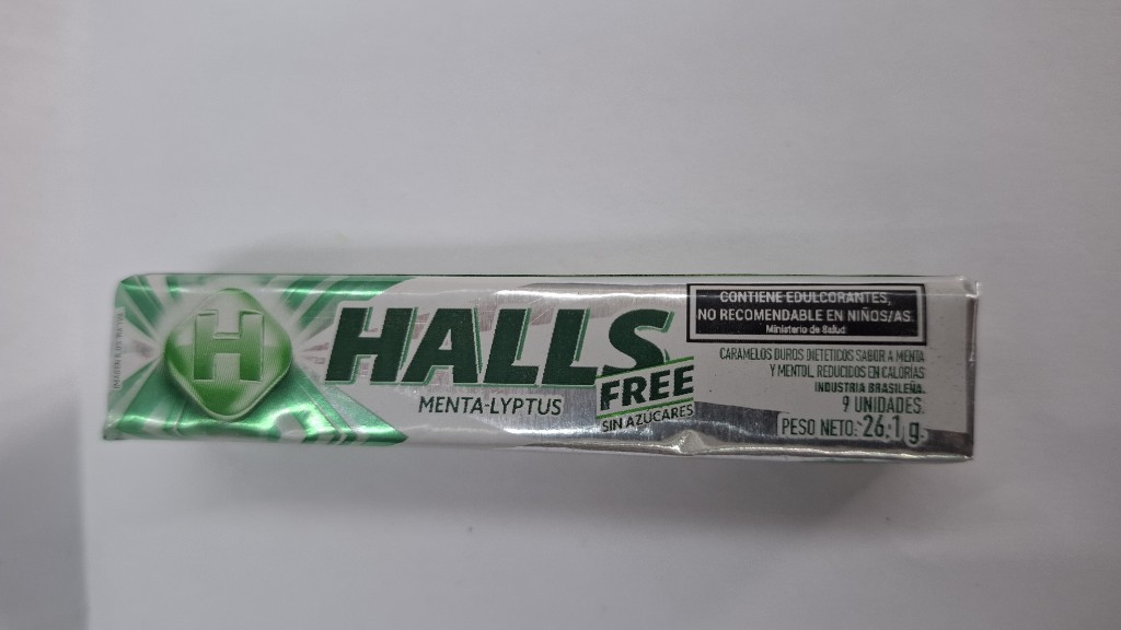 Halls Free menta-lipetus