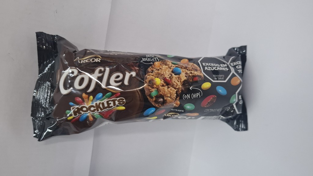 Arcor rocklets galletita chocolate