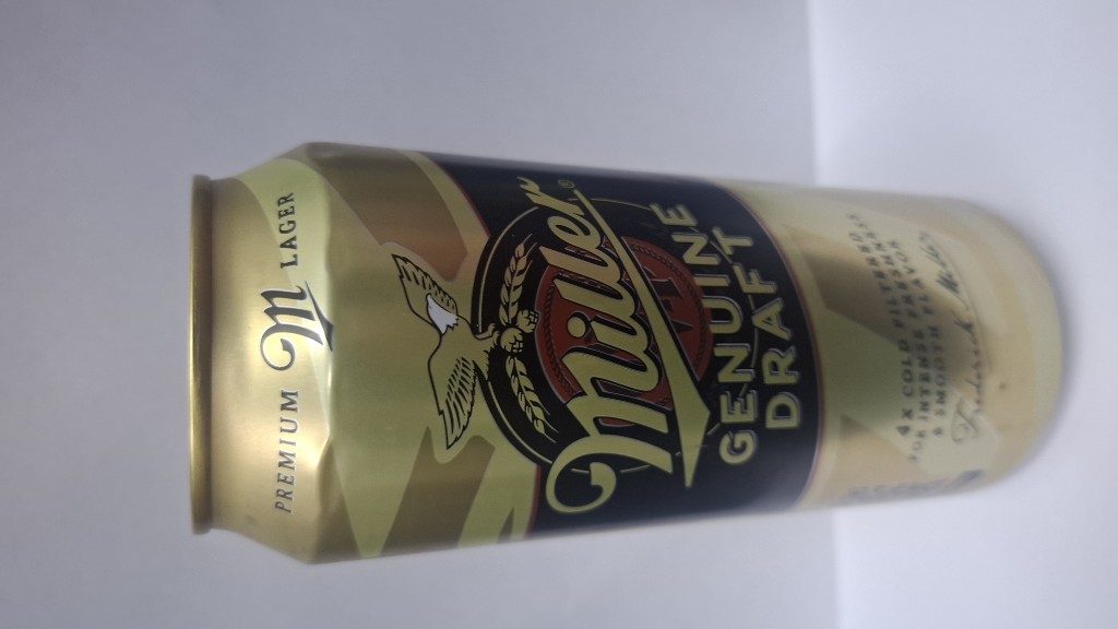 Miller Genuine Draft lata dorada