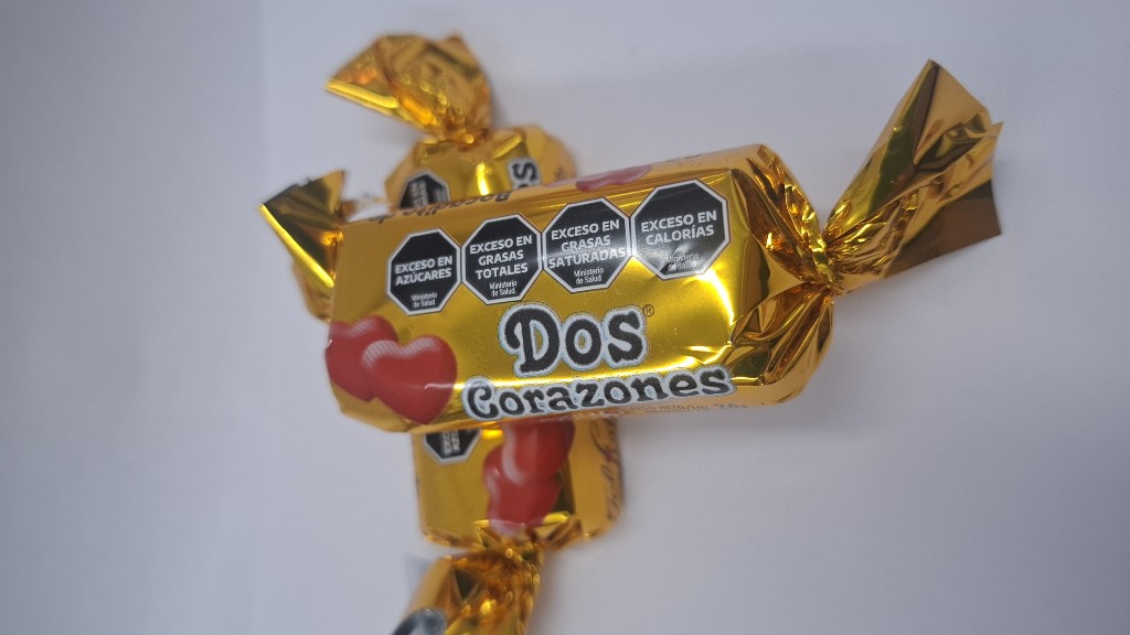 Dos Corazones dorados caramelos