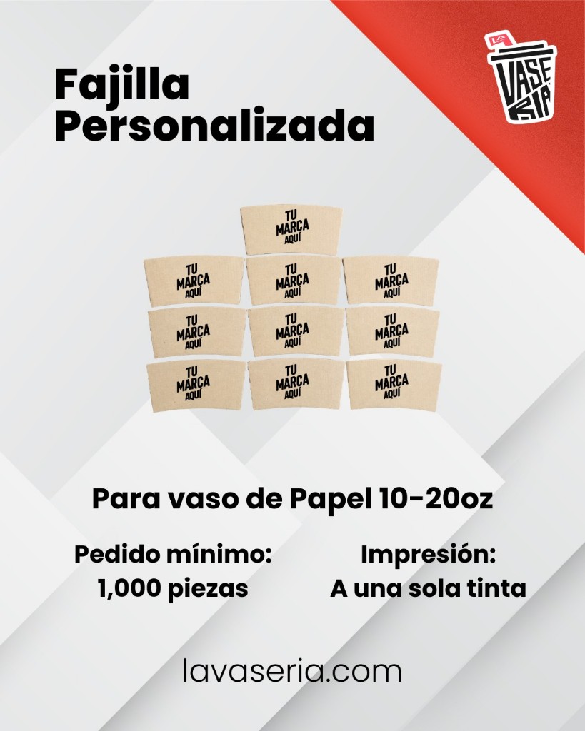 Fajilla Kraft impresa a 1 tinta. 1000pz