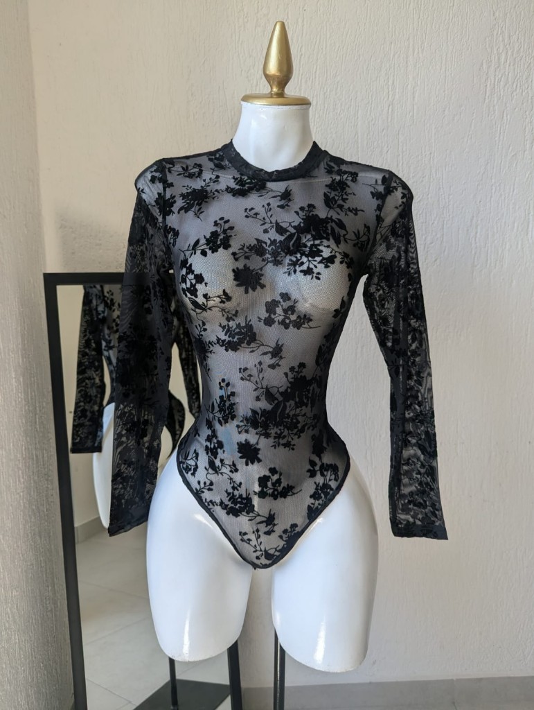 Body floreado NEGRO 227 SALVA