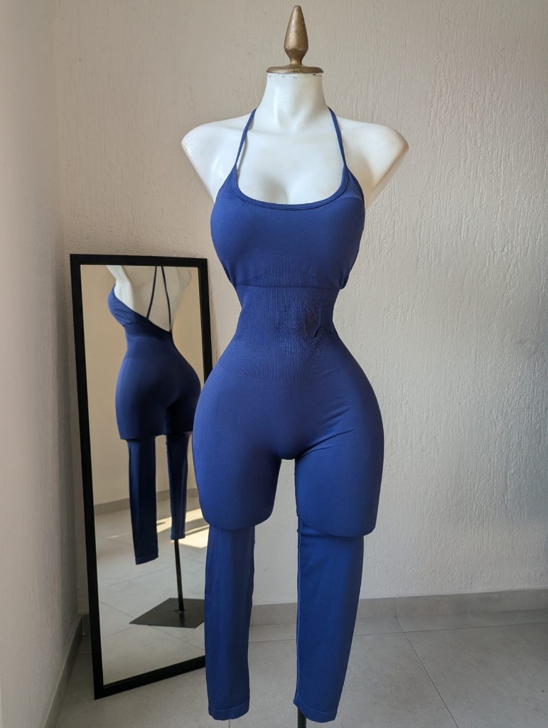 Enterizo tirantes AZUL bomy