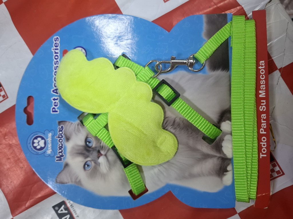 Morcotas arnes verde neón gato