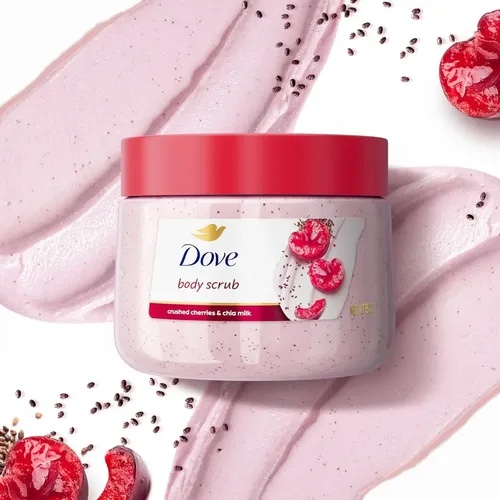 Dove body scrub Cerezas trituradas y leche de chía