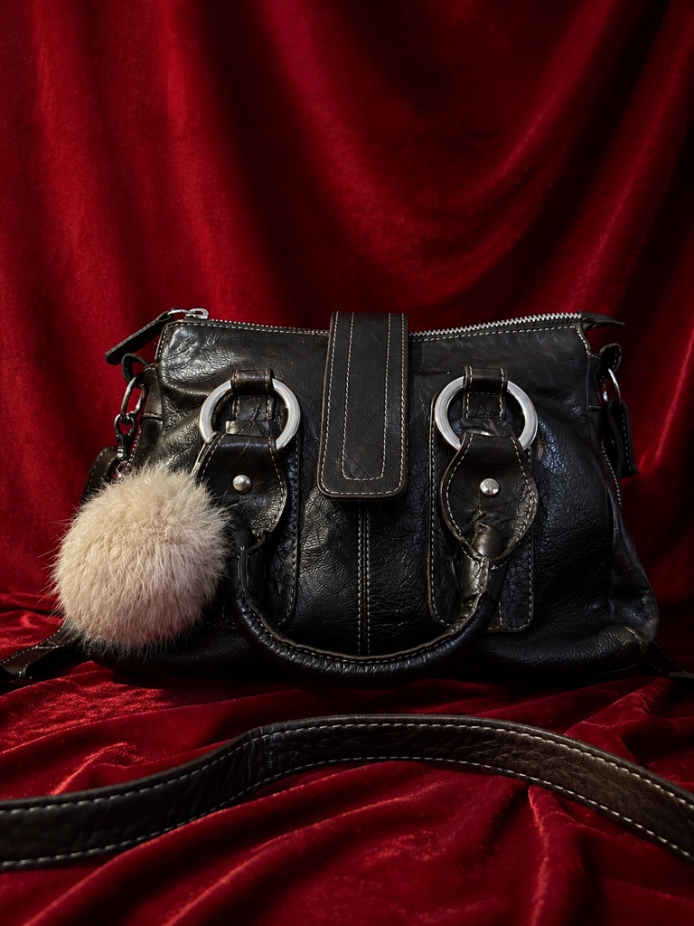 Bolsa Couro - Pompom