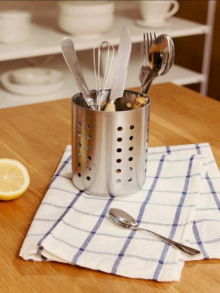RECIPIENTE PARA CUBIERTOS DE ACERO INOXIDABLE