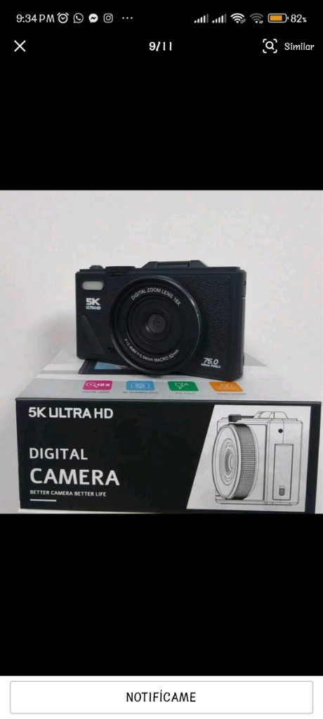 CAMARA DIGITAL 75 MP + TARJETA SD 32 GB + ADAPTADOR