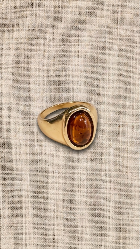 Anillo Ámbar Óvalo