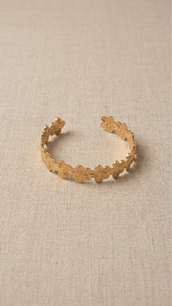 Pulsera Rígida Flores