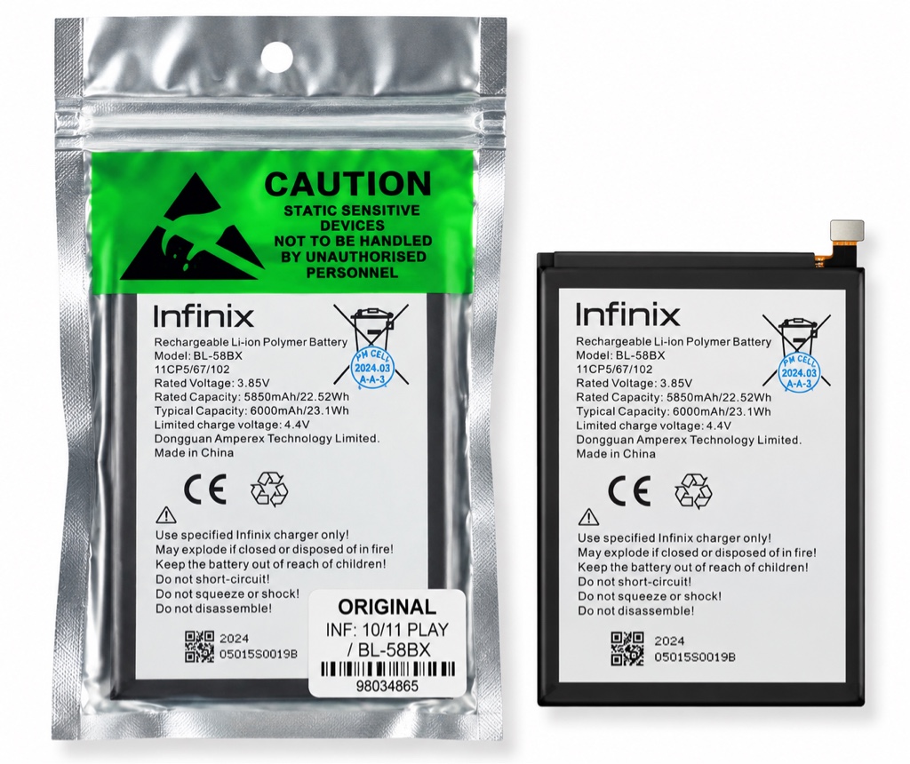 BATERIA INIFINIX HOT 11 PLAY/ 10 PLAY/HOT 12I