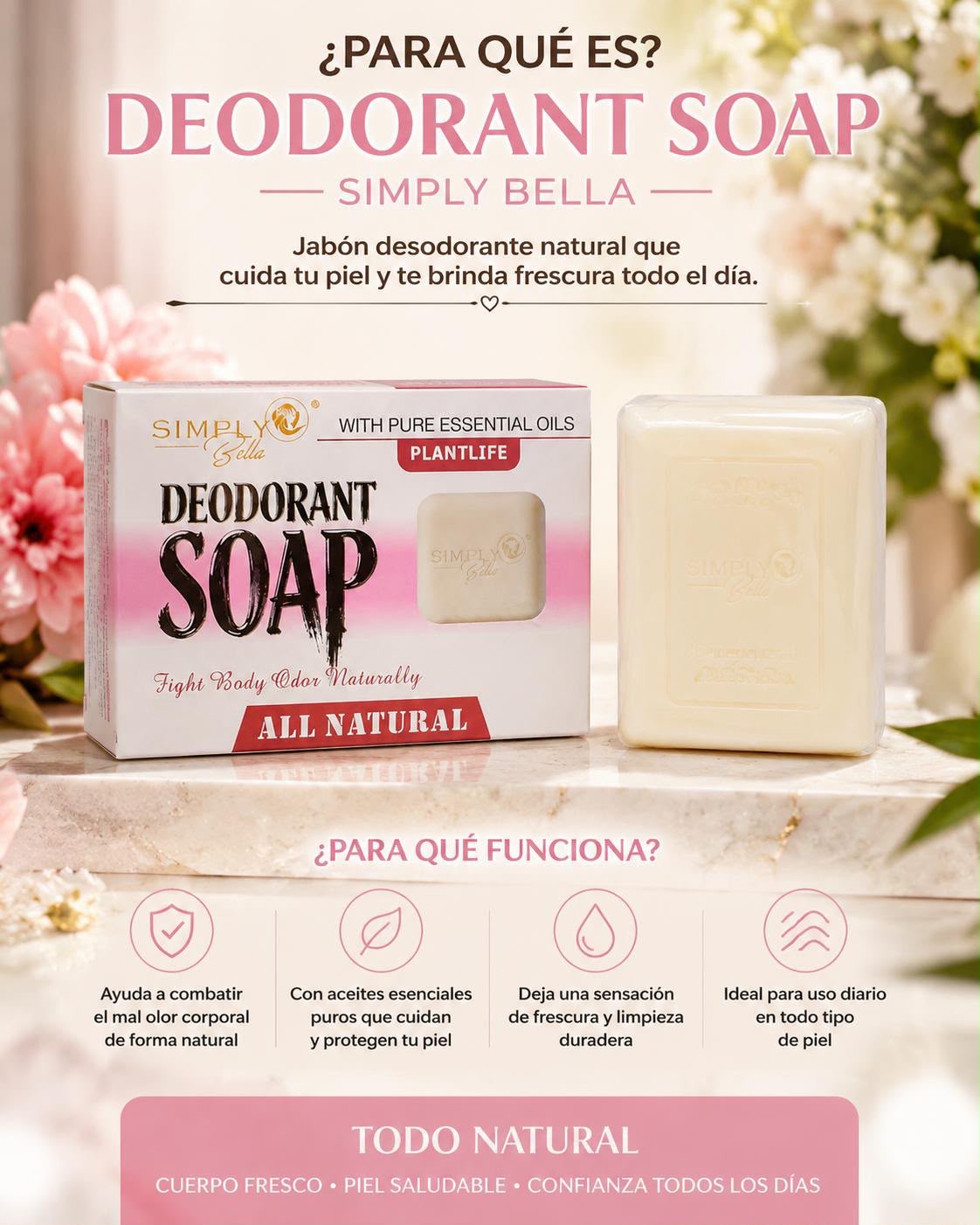 Simply Bella Deodorant Soap All Natural