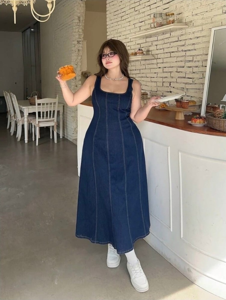 2XL - VESTIDO JEAN LARGO