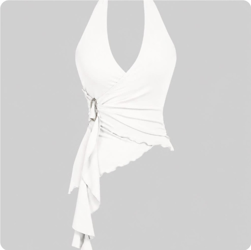 L - BLUSA BLANCA ASIMETRICA
