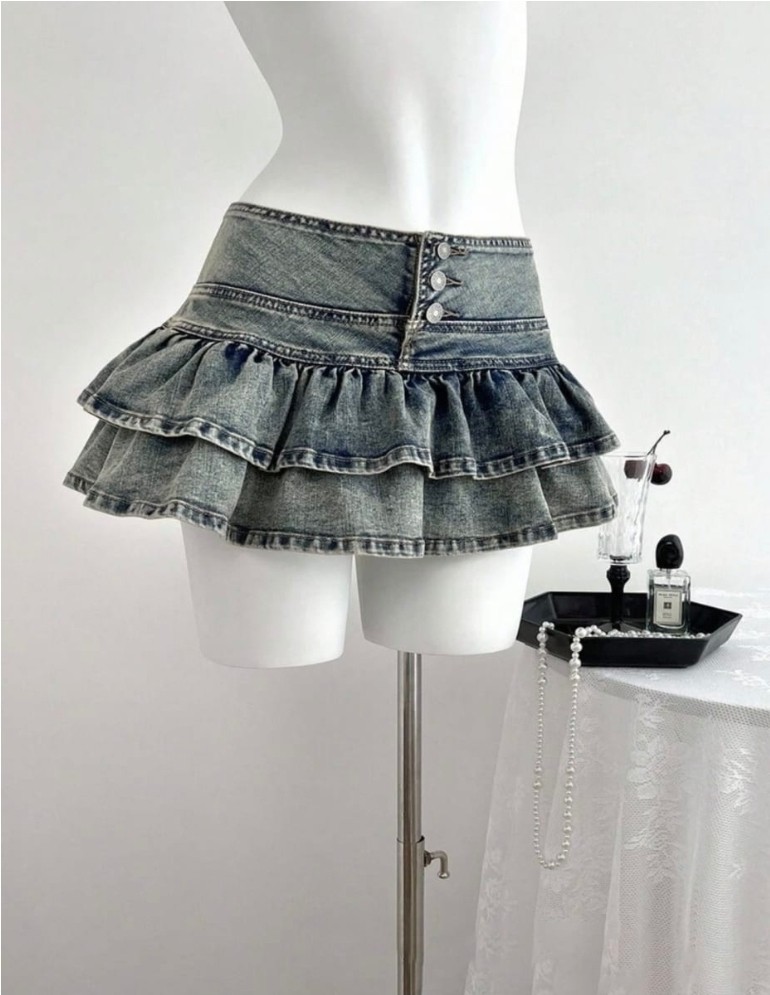 2XL - FALDA JEAN CAPAS