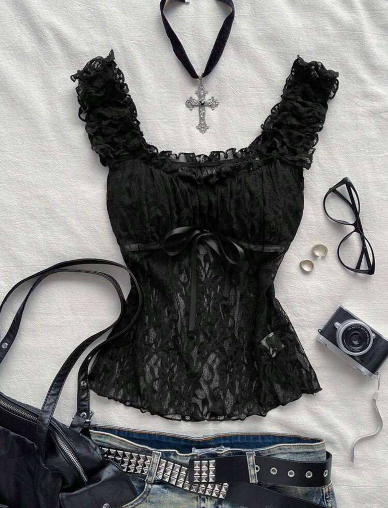 XL - BLUSA ENCAJE HOMBROS
