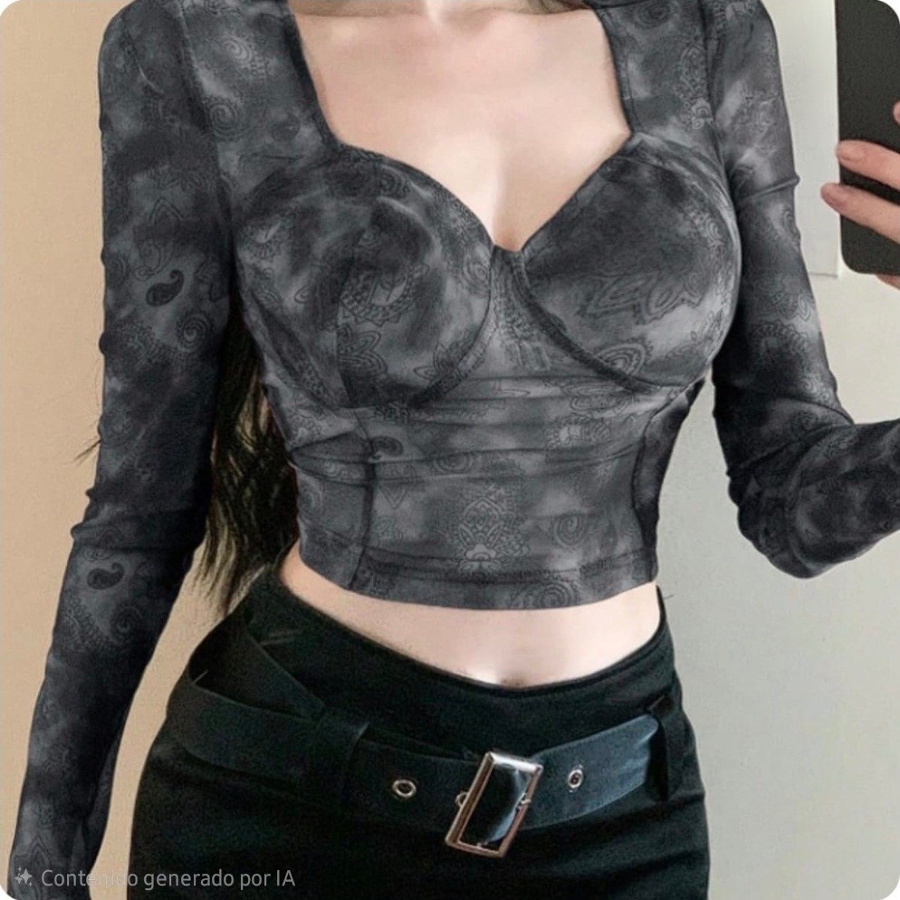 XL - BLUSA MESH RETRO