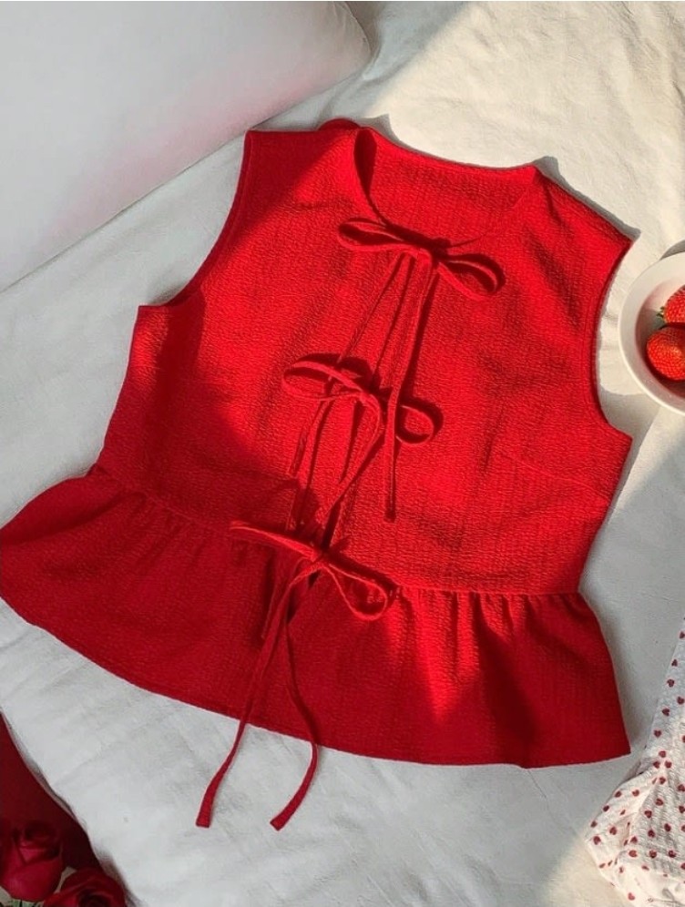 L - BLUSA CHALECO ROJO