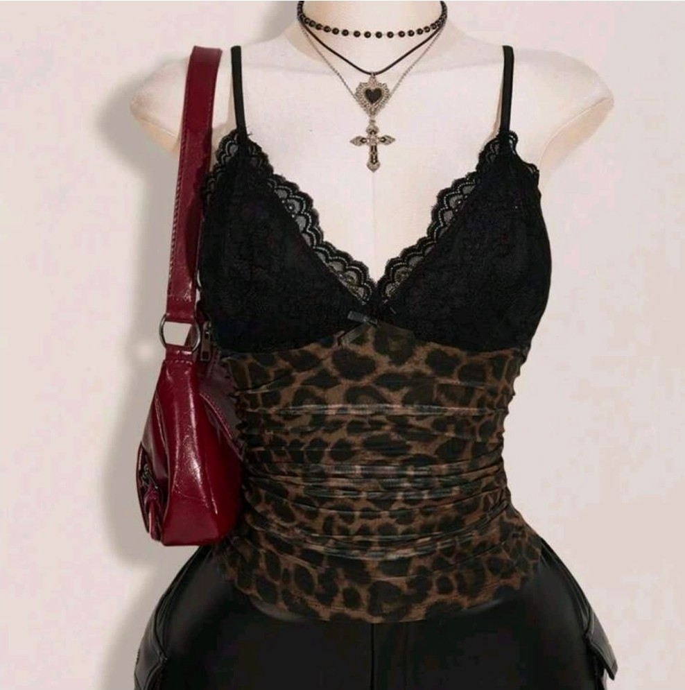 2XL - BLUSA VIENTRE LEOPARDO