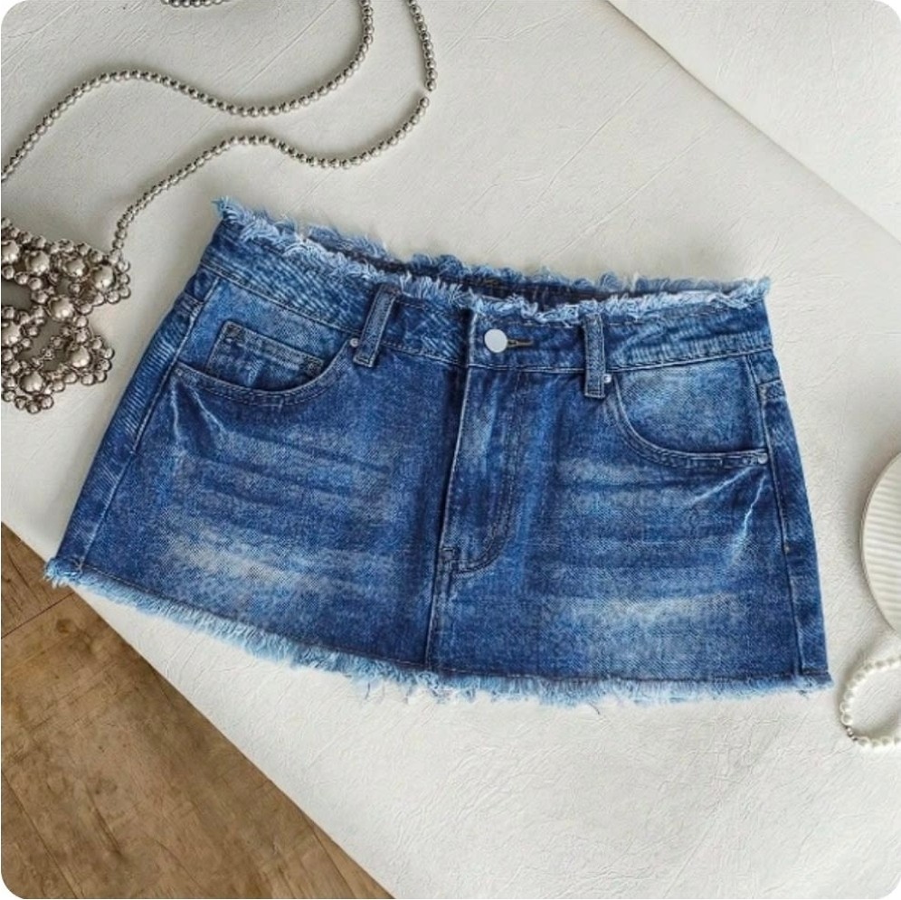 L - FALDA AZUL LAVADO MEDIO