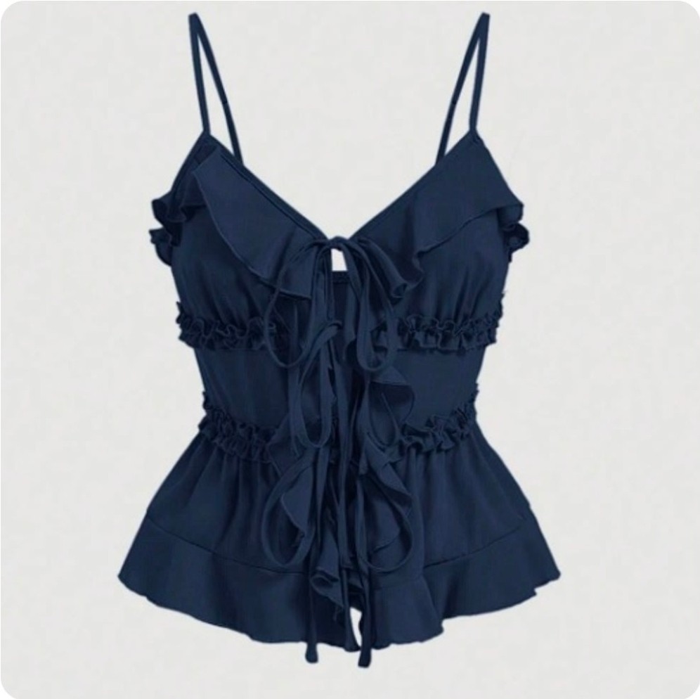 XL - BLUSA TIRANTES AZUL MARINO
