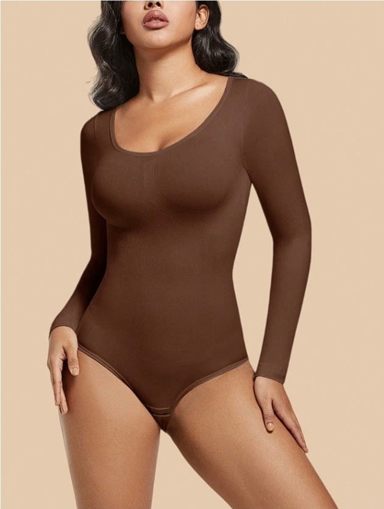 L - BODY FAJERO MANGA LARGA MARRON