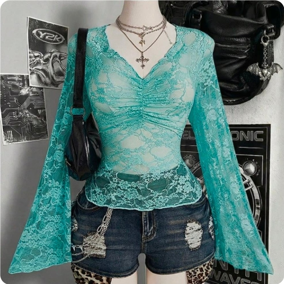 1XL - BLUSA BOHEMIA VERDE