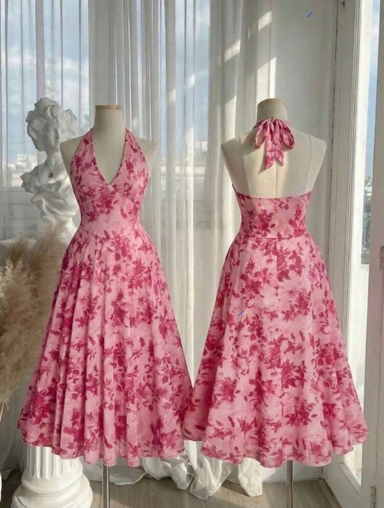 1XL - VESTIDO LARGO FLOREADO