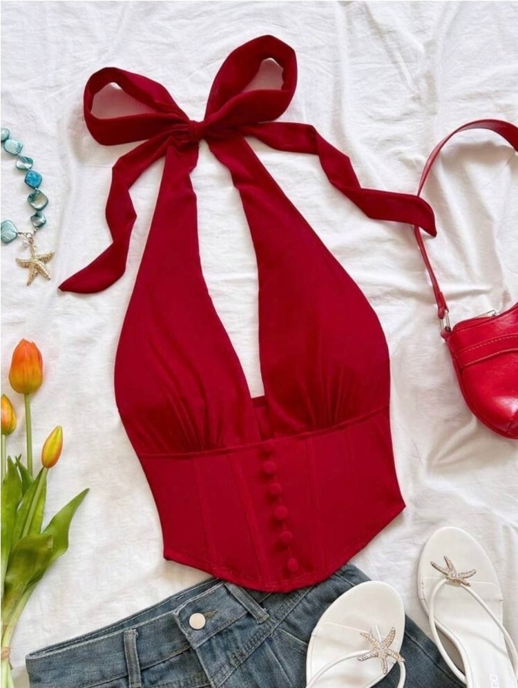 L - TOP CORSET ROJO