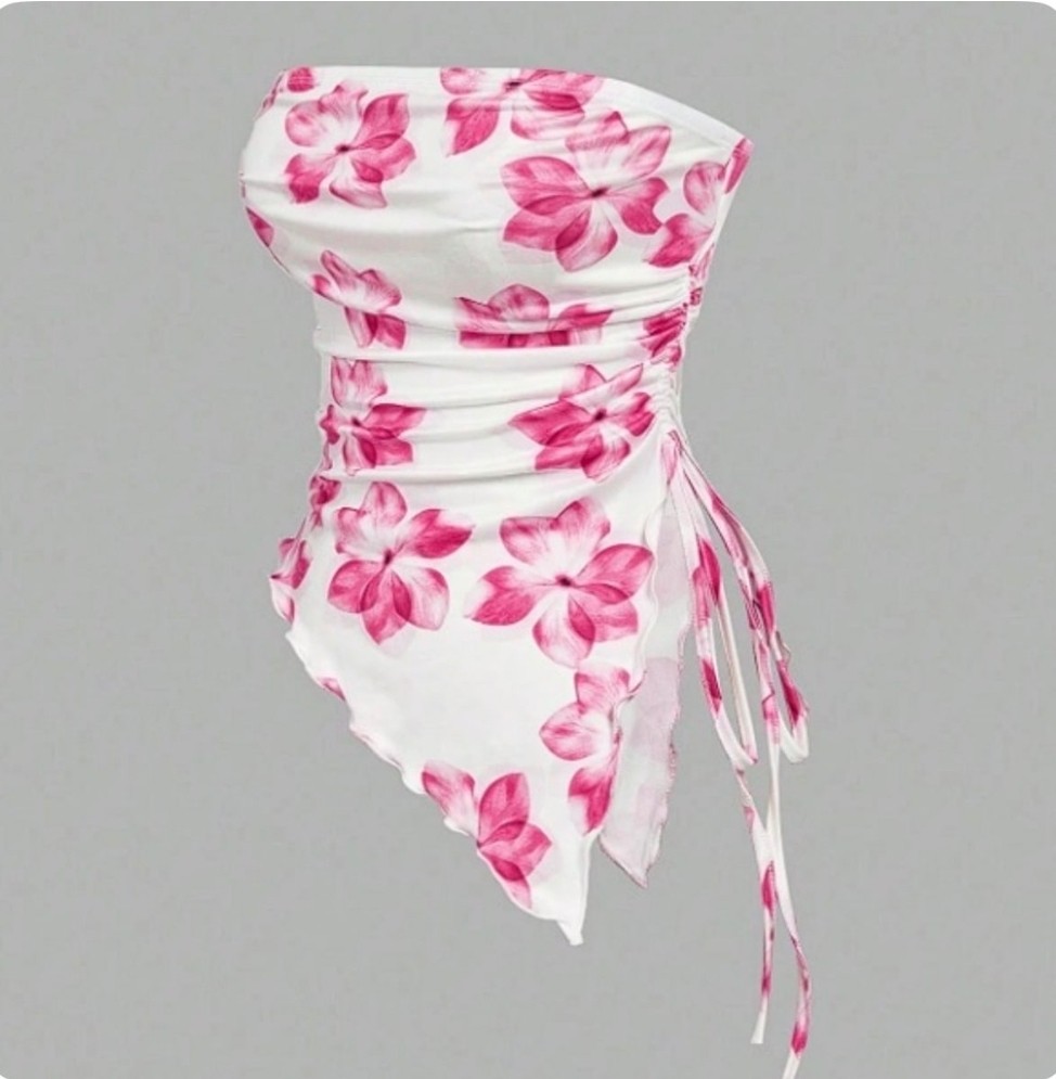XL - STRAPLESS FLOR ROSADA