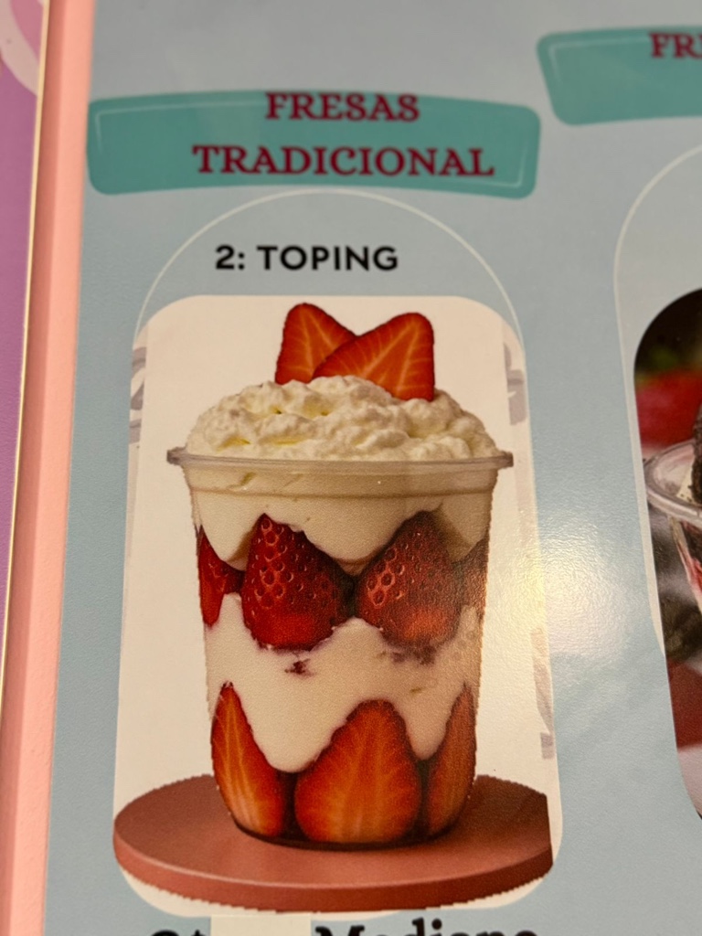 Fresa con crema tradicional