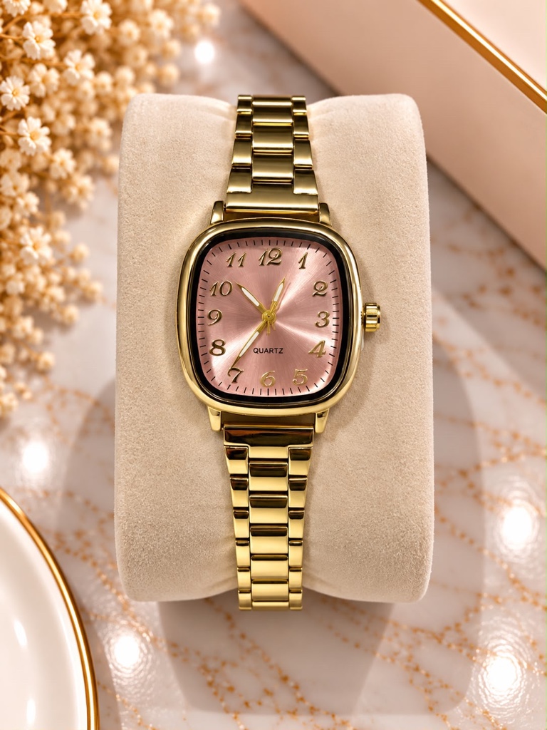 Reloj fondo rosa