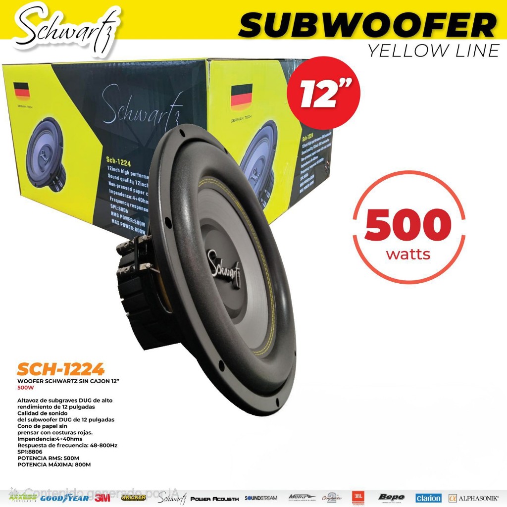 BOCINA PARA SUBWOOFER