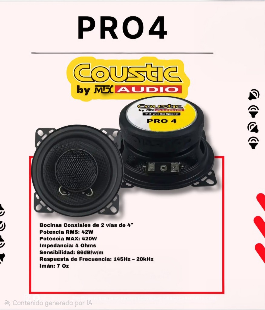 Coustic Pro4 #4  2-way car speaker