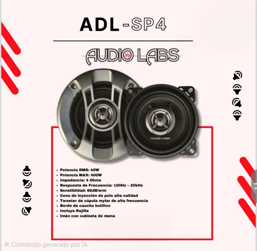 AUDIO LABS #4.  2WAY COAXIAL SPEAKER