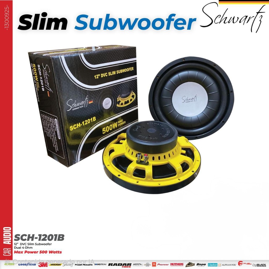 BOCINA DE SUBWOOFER DE 12" 500W  MARCA SCHUART