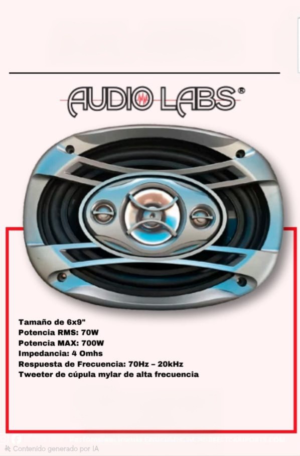 Audio labs 6x9 4-way coaxial speaker