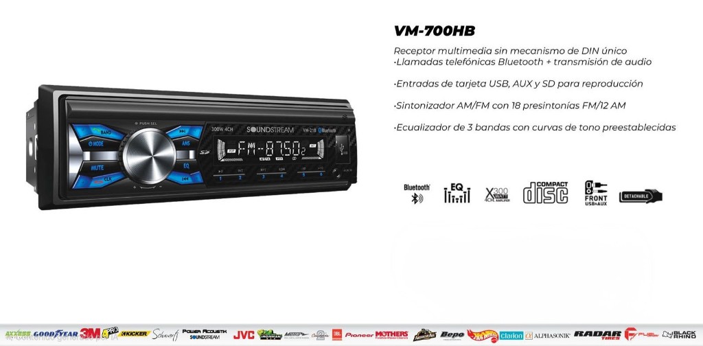 RADIO CON BLUETOOTH  Y USB Y AUX