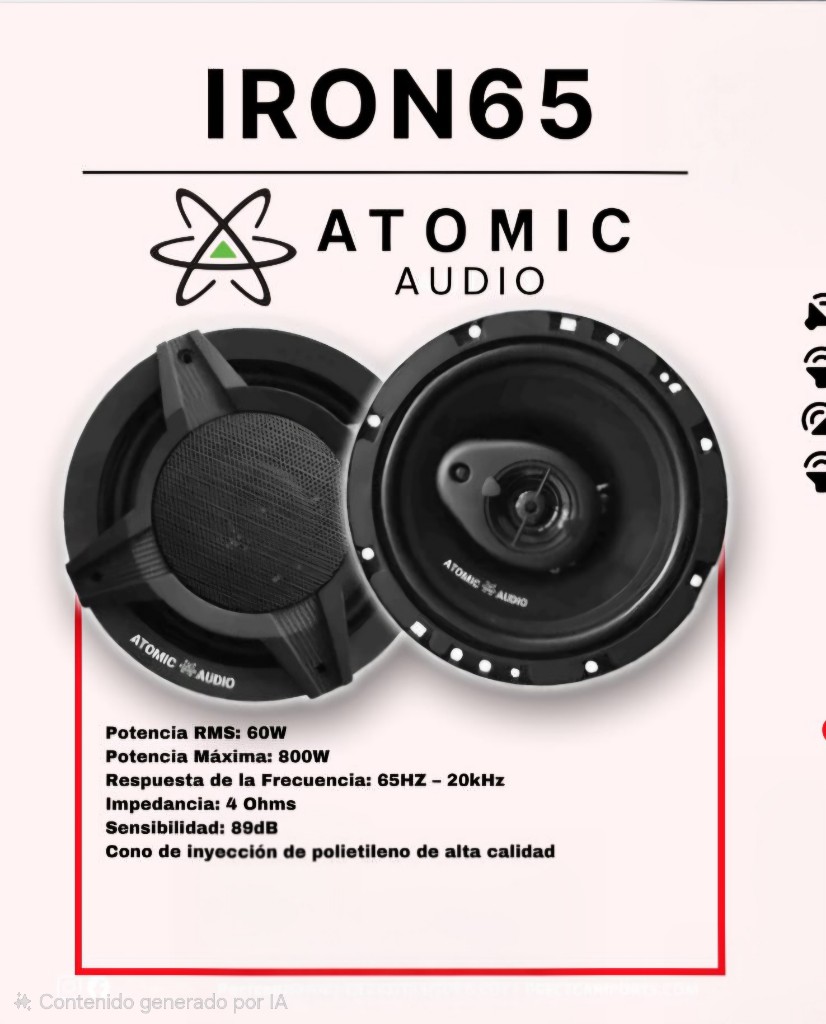 IRON65 ATOMIC 6.5" 3-WAY COAXIAL SPEAKER