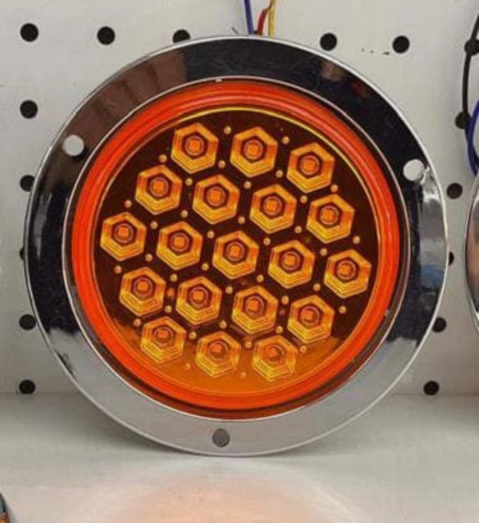 LAMPARA LED CROMO AMARILLA MULTIFUNCION