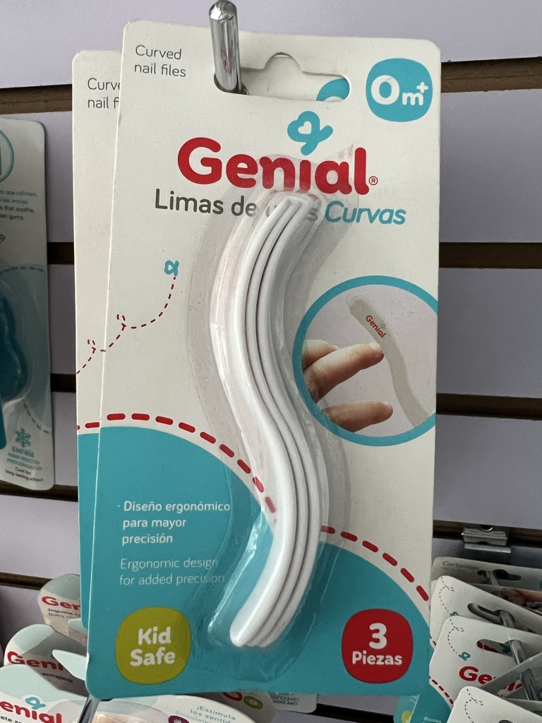 Limas de uñas curvas blancas 3 piezas GENIAL