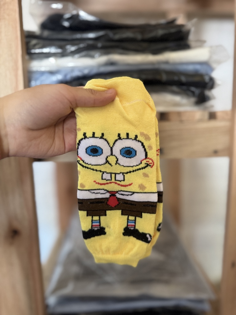 Media soquete Bob Esponja amarillas