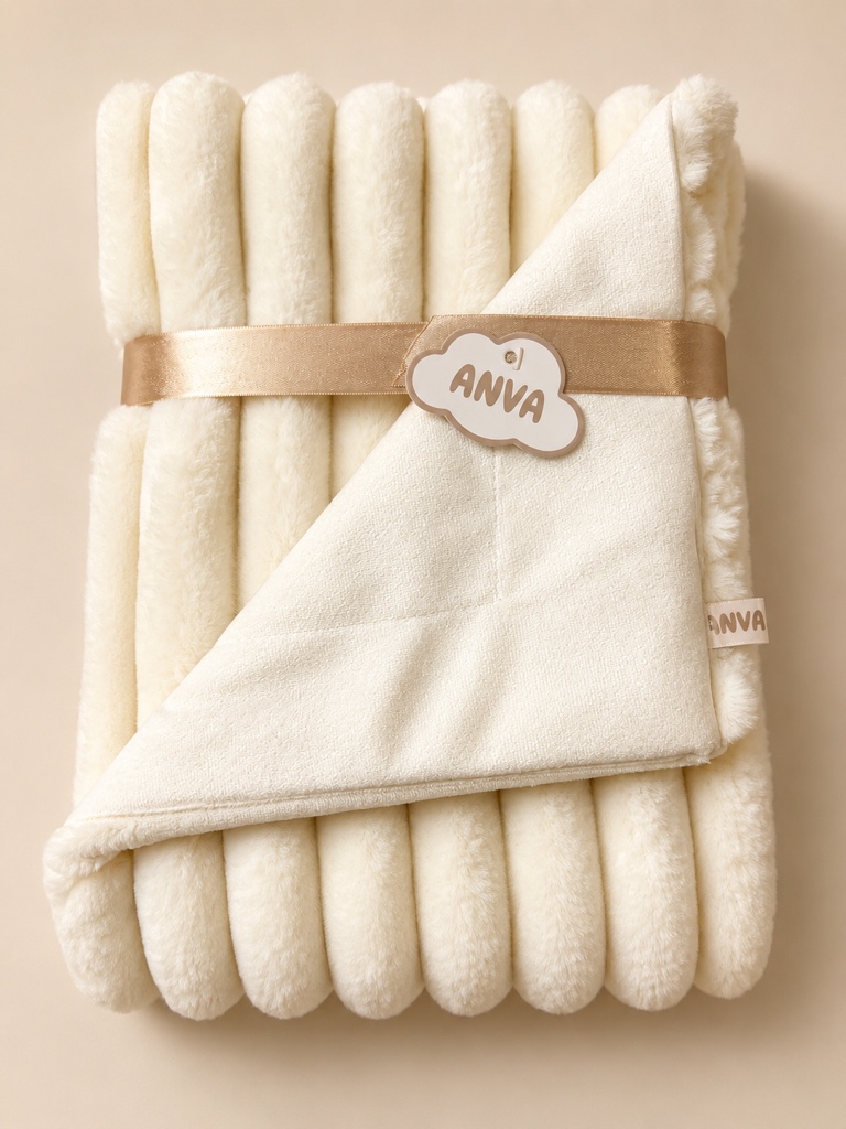 Cobija beige acolchada