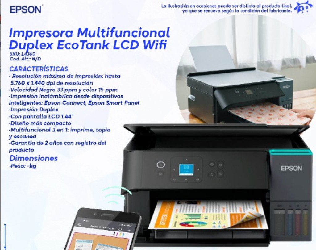Epson L4360 impresora multifuncional