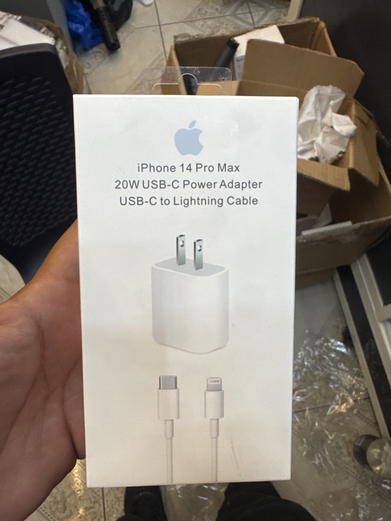 Apple cargador 20W iPhone 14 Pro Max