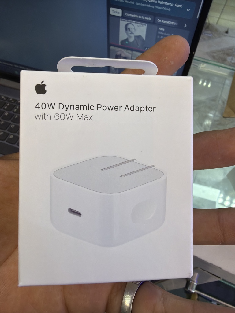 Apple cargador 40W blanco original