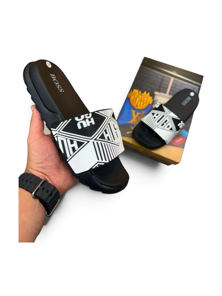 Chancleta Hugo Boss negras
