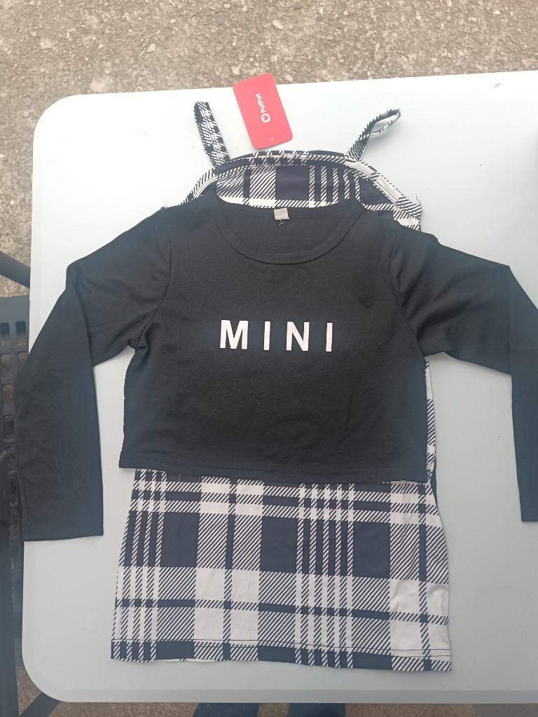Mini set negro cuadros