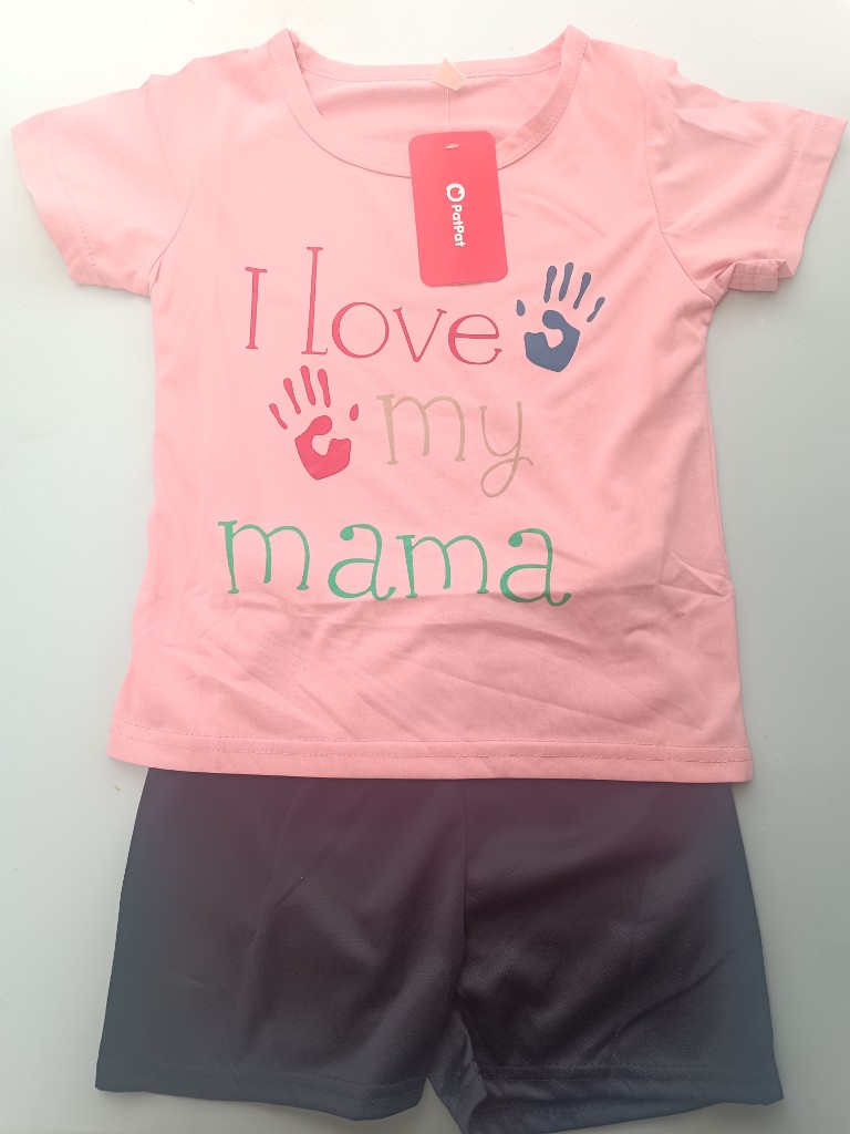 Pantaloneta y blusa rosa Parfial niña